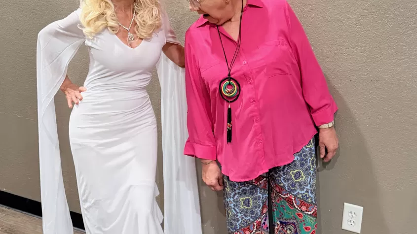 Gerrie Benzing & Tracy Weaver get into character