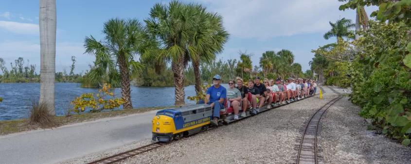 Miniature Train Ride at Lakes Park